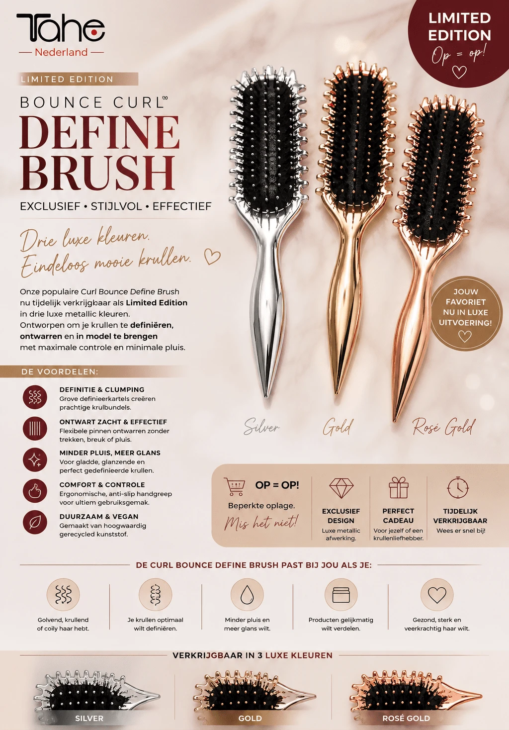 Curl Define Brush – SILVER Limited Edition - Afbeelding 2